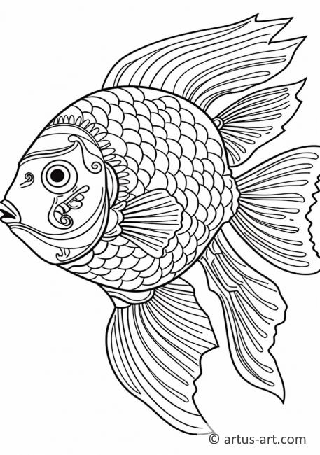 Página para colorir de peixes do mar profundo